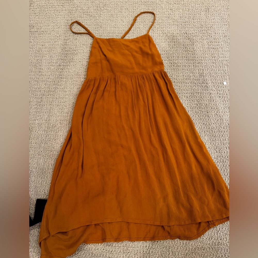 Burnt orange flowy dress